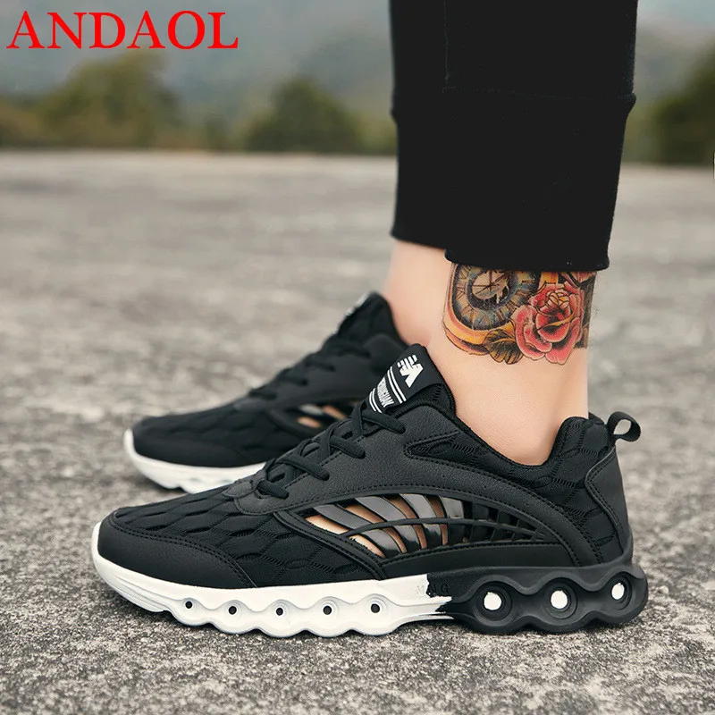 ANDAOL Men's Casual Shoes Top Quality Solid Mesh Breathable Light Travel Shoes Personality Non-Slip Hard Wearing Running shoes
ANDAOL Men's Casual Shoes Top Quality Solid Mesh Breathable Light Travel Shoes Personality Non-Slip Hard Wearing Running shoes