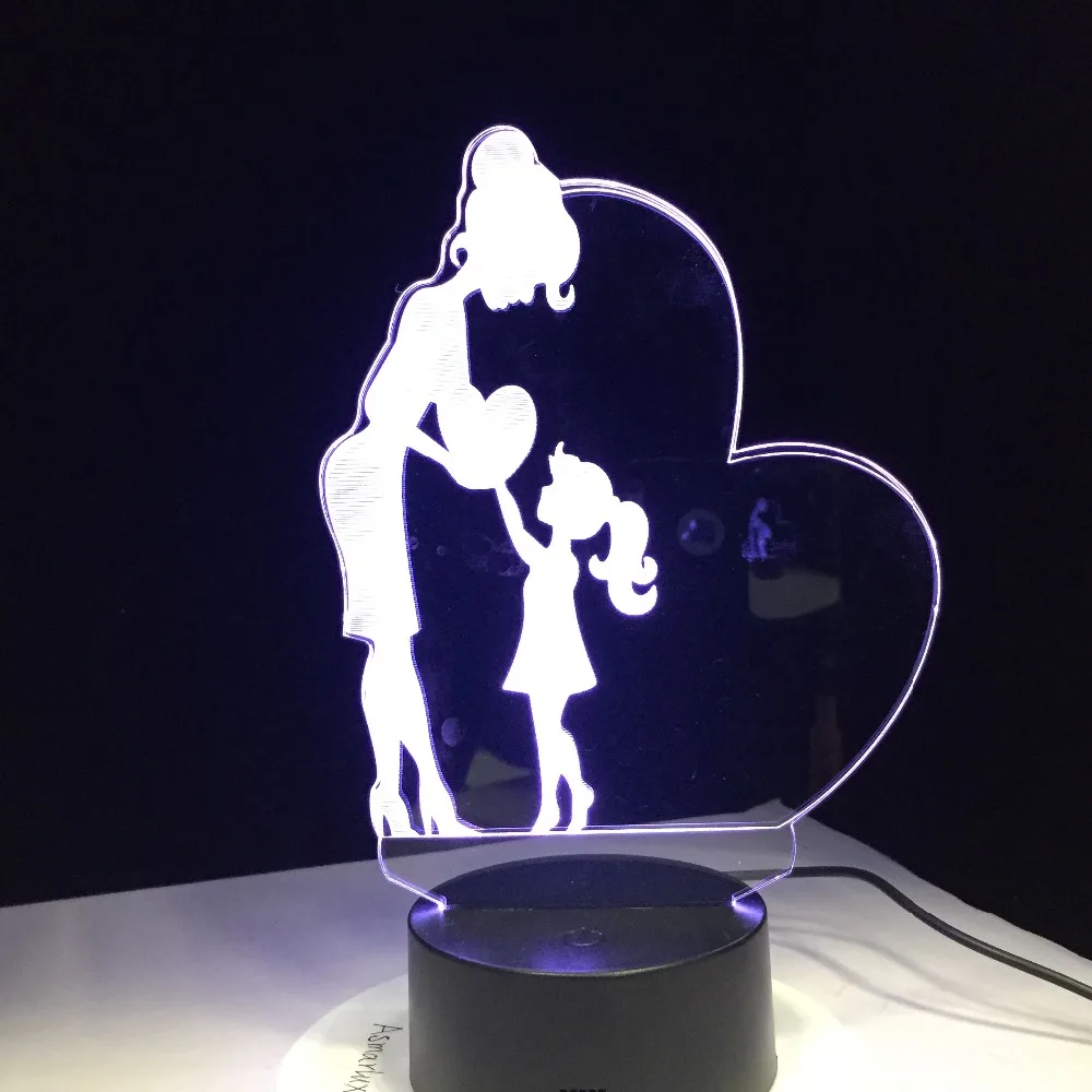 Mom and Daughter Love Gift 3D Lamp LED Night Light with 7 Colors Change Mother Gift
Mom and Daughter Love Gift 3D Lamp LED Night Light with 7 Colors Change Mother Gift