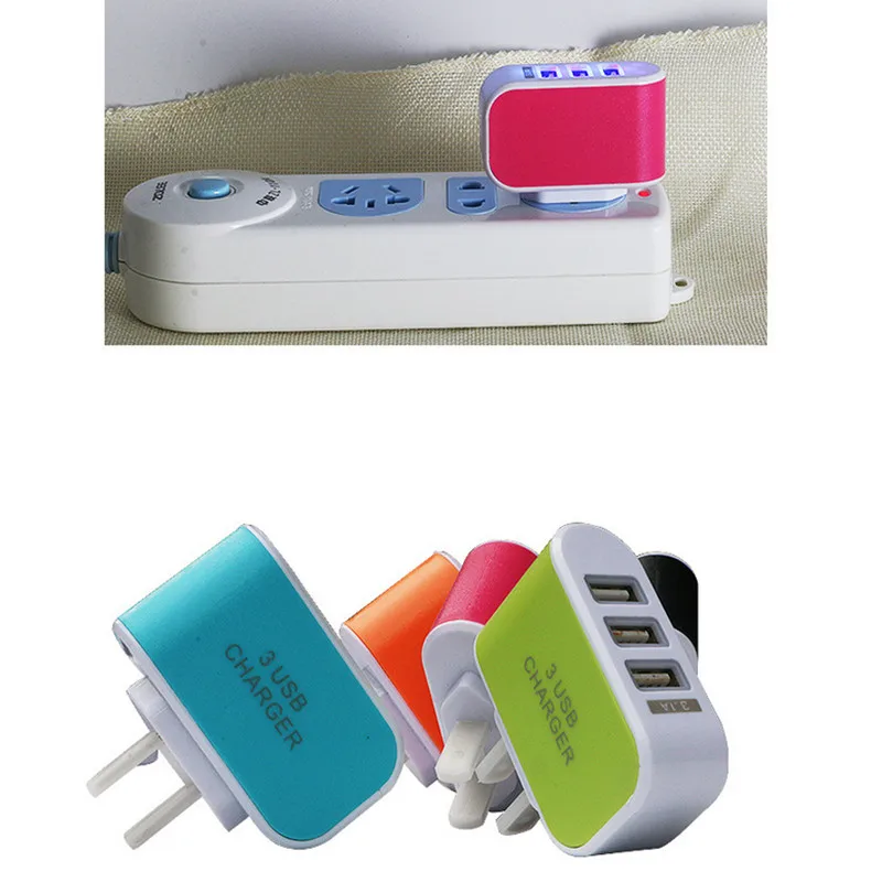 Умное дорожное зарядное устройство с 3 USB портами 5 В 1 А|mobile phone adapter|eu plug adapter usbcharger