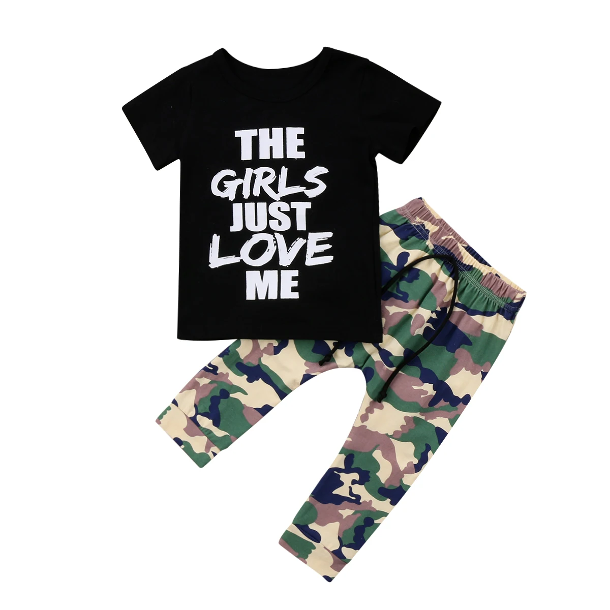 2020 Newest Toddler Kids Boys Short Sleeves Summer Tops Love Me Black T-shirt Camo Pants Outfits Summer Set Clothes 1-6Y
2020 Newest Toddler Kids Boys Short Sleeves Summer Tops Love Me Black T-shirt Camo Pants Outfits Summer Set Clothes 1-6Y