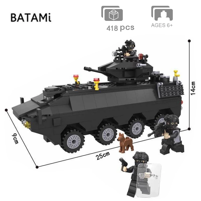 Model building kits Compatible with city building block city Police Swat Armored car sets 418 pcs 3 Bricks minfigures toys
Model building kits Compatible with city building block city Police Swat Armored car sets 418 pcs 3 Bricks minfigures toys