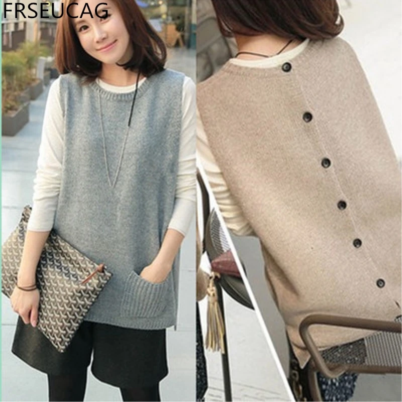 FRSEUCAG New spring and autumn sets of cashmere knitting vest Ms. Pullover round neck Sleeveless Short section Selling coat
FRSEUCAG New spring and autumn sets of cashmere knitting vest Ms. Pullover round neck Sleeveless Short section Selling coat