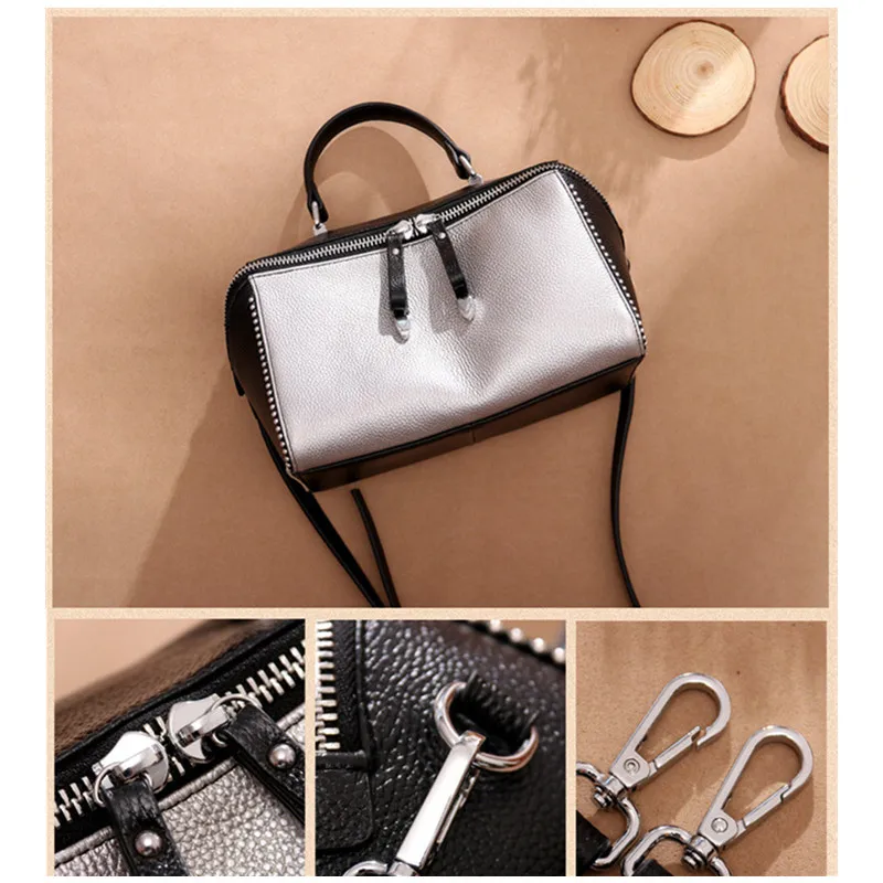 ICEV New Simple Genuine Leather Bags Handbags Women Famous Brands Rivets Panelled Women Leather Handbags Ladies Totes Bolsa Sac
ICEV New Simple Genuine Leather Bags Handbags Women Famous Brands Rivets Panelled Women Leather Handbags Ladies Totes Bolsa Sac