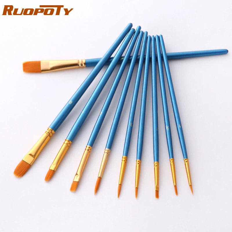 10Pcs/Set paint by numbers brushes Watercolor Gouache Paint Brushes Different Shape Round Pointed Tip Nylon Hair Painting Brush
10Pcs/Set paint by numbers brushes Watercolor Gouache Paint Brushes Different Shape Round Pointed Tip Nylon Hair Painting Brush