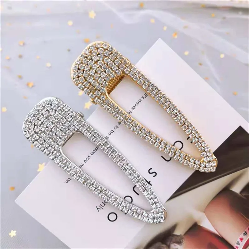 Korean rhinestone Geometric Metal Hairpins Alloy Hair Clip Pin Barrettes Elegant Women Girls Hairgrips Hair Accessories headwear
Korean rhinestone Geometric Metal Hairpins Alloy Hair Clip Pin Barrettes Elegant Women Girls Hairgrips Hair Accessories headwear