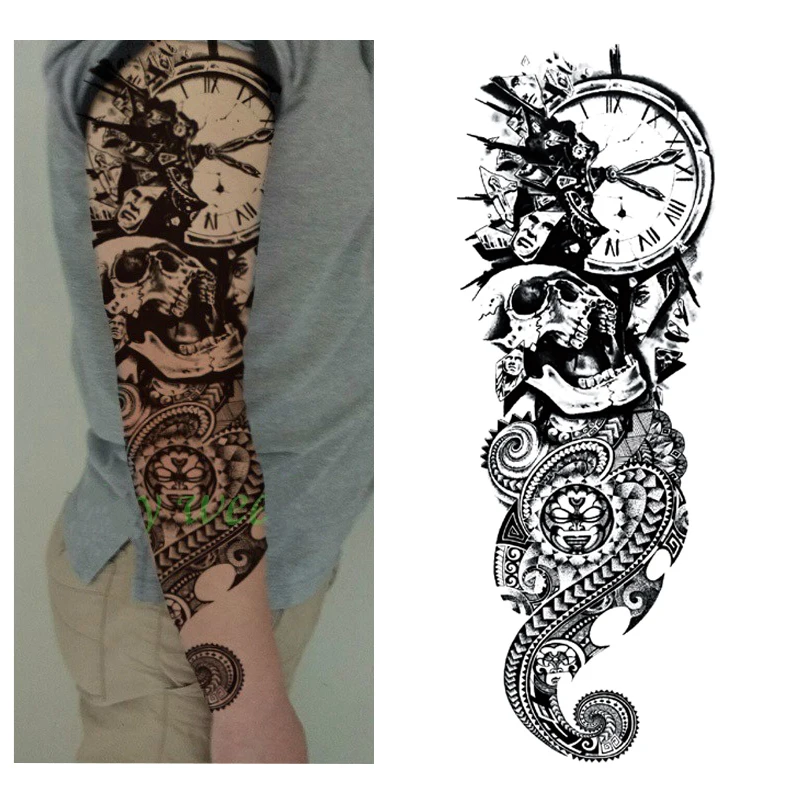 1 Piece Temporary Tattoo Sticker Momento Mori Skull Full Flower Tattoo with Arm Body Art Big Large Fake Tattoo
1 Piece Temporary Tattoo Sticker Momento Mori Skull Full Flower Tattoo with Arm Body Art Big Large Fake Tattoo