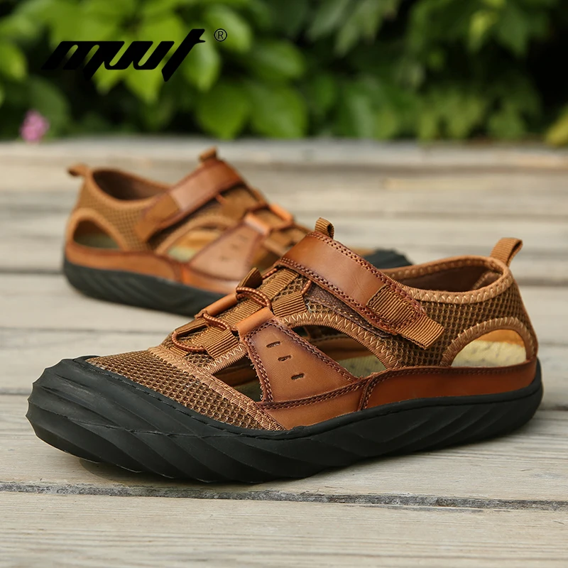 Summer Outdoor Protective Men Sandals Leather + Mesh Breathable Leisure Men Summer Shoes Water Shoes Beach Sandals
Summer Outdoor Protective Men Sandals Leather + Mesh Breathable Leisure Men Summer Shoes Water Shoes Beach Sandals