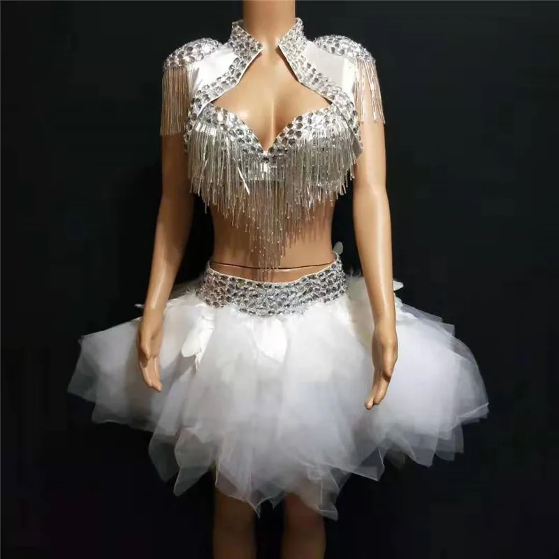 Y64 Singer stage dance wears tutu dress tassel diamonds evening dress short skirt party outfits bikini dance costumes dj bra set
Y64 Singer stage dance wears tutu dress tassel diamonds evening dress short skirt party outfits bikini dance costumes dj bra set