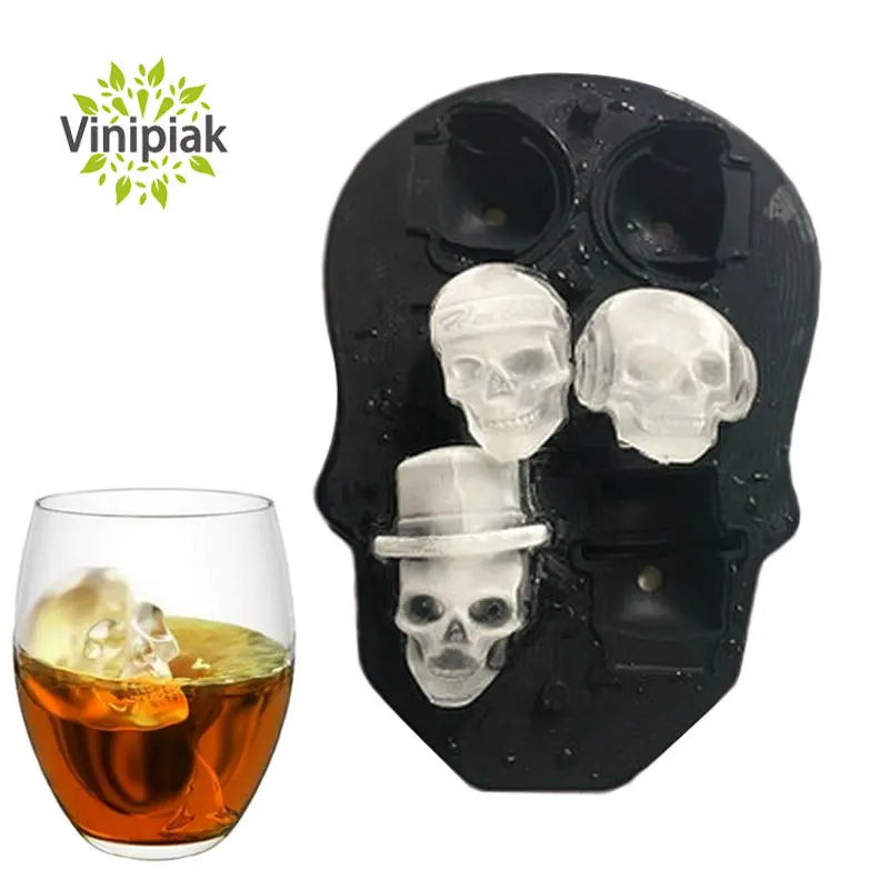 Summer New Silicone 3D Skull Ice Cube Mold Maker Kitchen Chocolate Ice Tray Bar Party Whiskey Wine Ice Cube Tool Three Styles
Summer New Silicone 3D Skull Ice Cube Mold Maker Kitchen Chocolate Ice Tray Bar Party Whiskey Wine Ice Cube Tool Three Styles