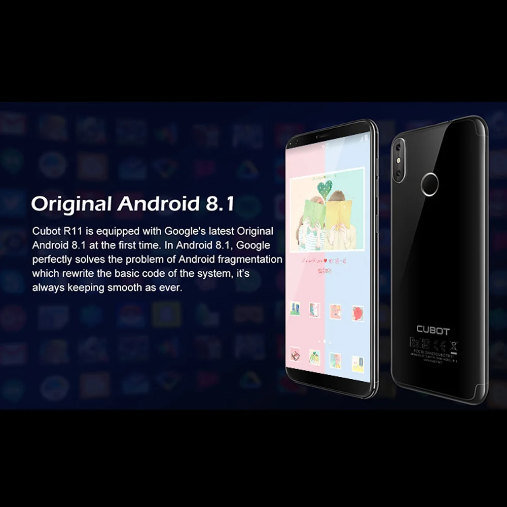 Чехол для CUBOT R11 3g Мобильного Телефона Отпечатков пальцев 5 "Android 8 1 MTK6580 1. Гц 4