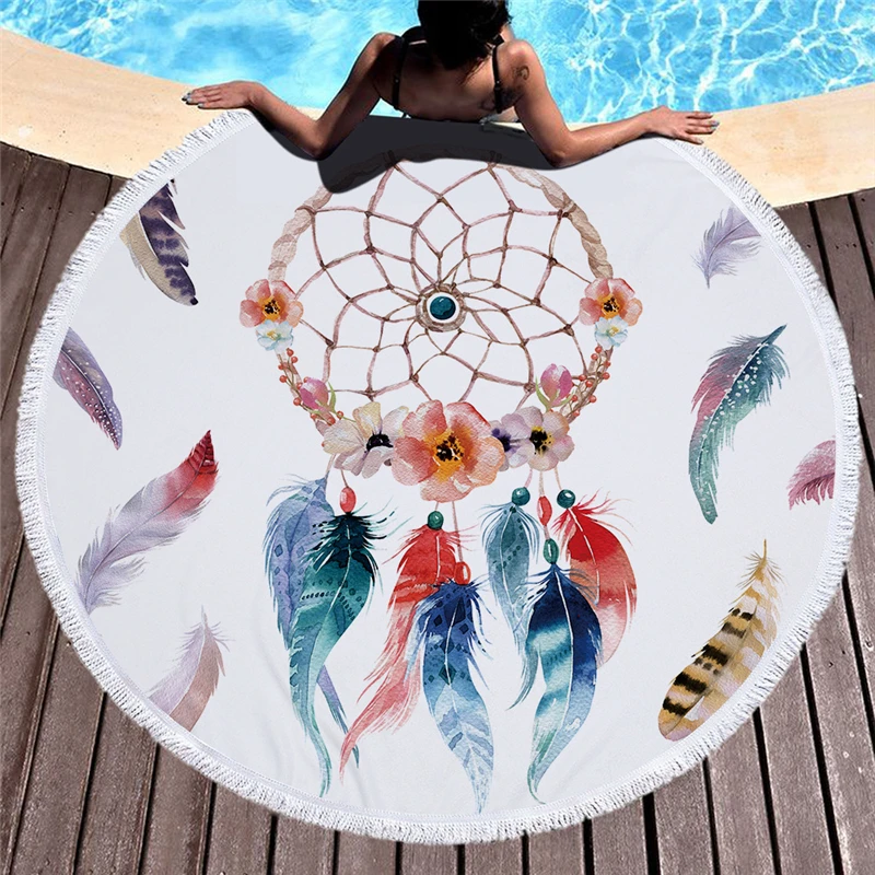Casegrace Soft Round Beach Towel With Tassels Popular Dreamcatcher Beach Towel Hydrophil Towel Microfiber Picnic Cloth Blanket
Casegrace Soft Round Beach Towel With Tassels Popular Dreamcatcher Beach Towel Hydrophil Towel Microfiber Picnic Cloth Blanket