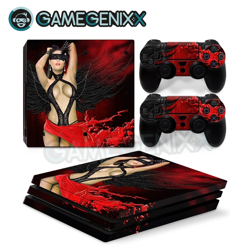 Фото Наклейка на кожу GAMEGENIXX Виниловая наклейка для PS4 Pro консоли и 2 контроллера