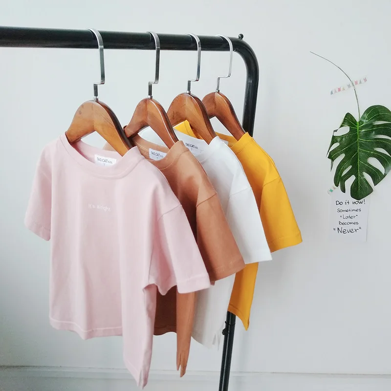 Baby Girls Boys Summer Clothes Letter T Shirt Kids Child Short Sleeve Clothes T-shirts Baby Girl Children T Shirts Solid Color
Baby Girls Boys Summer Clothes Letter T Shirt Kids Child Short Sleeve Clothes T-shirts Baby Girl Children T Shirts Solid Color
