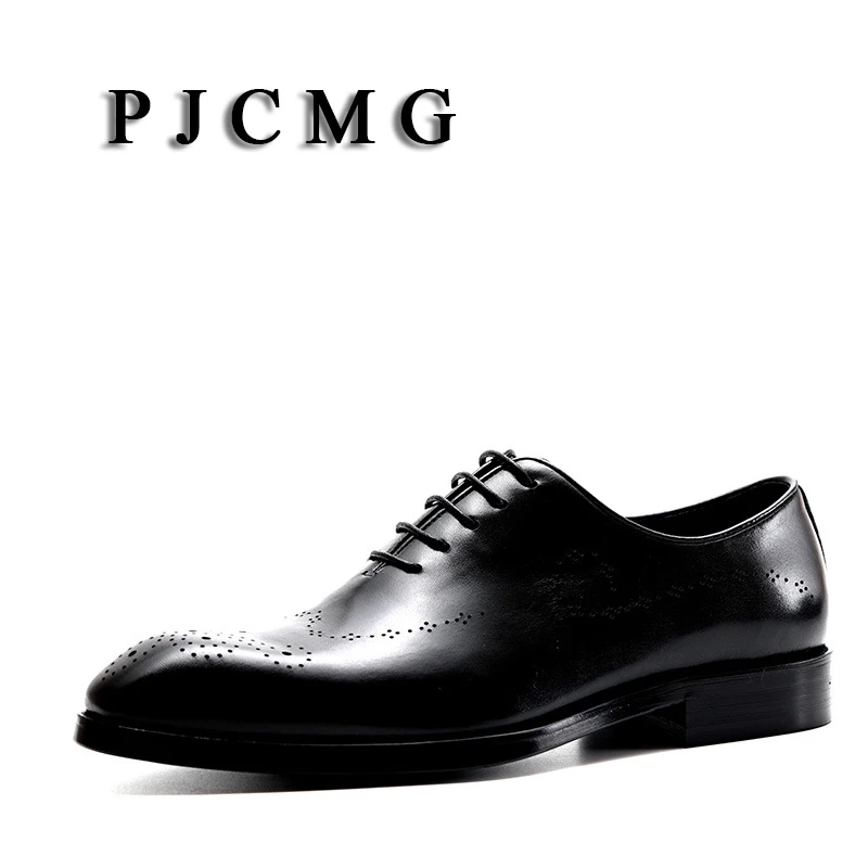 PJCMG Fashion Men Oxford Male Black/Red Lace-Up Solid Pointed Toe Dress Genuine Leather Wedding Business Oxfords Shoes
PJCMG Fashion Men Oxford Male Black/Red Lace-Up Solid Pointed Toe Dress Genuine Leather Wedding Business Oxfords Shoes