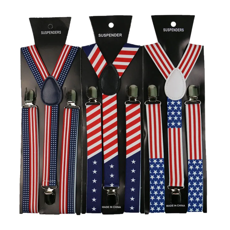 Winfox 2.5cm wide USA America Flag Pattern Suspender Unisex Clip-on Braces Elastic Slim Suspender Y-Back Braces
Winfox 2.5cm wide USA America Flag Pattern Suspender Unisex Clip-on Braces Elastic Slim Suspender Y-Back Braces
