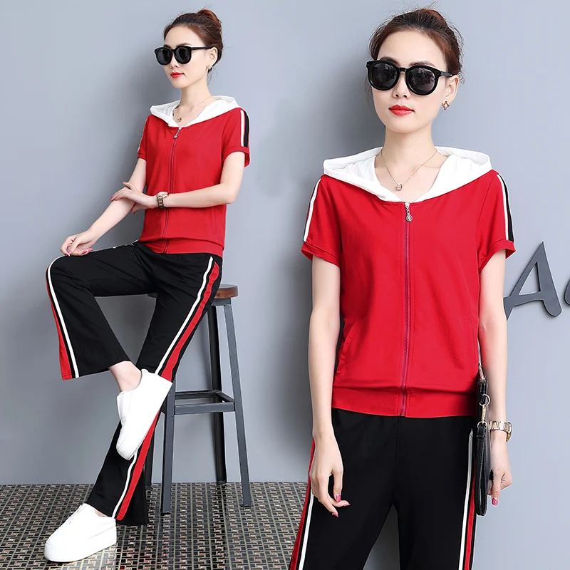 Suits autumn new short sleeve hoodies sweatshirt wide-legged pants Korean fashion hooded casual clothes two-piece outfit M-4XL
Suits autumn new short sleeve hoodies sweatshirt wide-legged pants Korean fashion hooded casual clothes two-piece outfit M-4XL