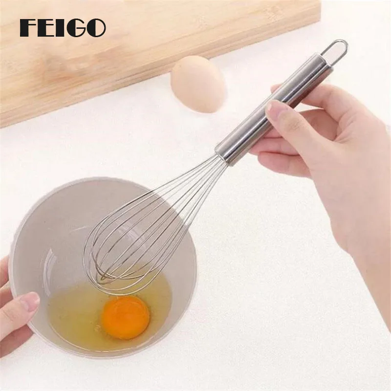 FEIGO 3 Sizes Hand Manual Egg Beater Stainless Steel Handle Silicone Egg Beaters Milk Cream Butter Whisk Mixer Kitchen Tool F191
FEIGO 3 Sizes Hand Manual Egg Beater Stainless Steel Handle Silicone Egg Beaters Milk Cream Butter Whisk Mixer Kitchen Tool F191