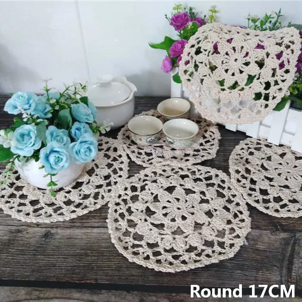 17CM Round Handmade Crochet Flower Tablemat Cloth Place Mat Christmas Placemat Wedding Napkins Wink Drink Coaster Set Kitchen
17CM Round Handmade Crochet Flower Tablemat Cloth Place Mat Christmas Placemat Wedding Napkins Wink Drink Coaster Set Kitchen