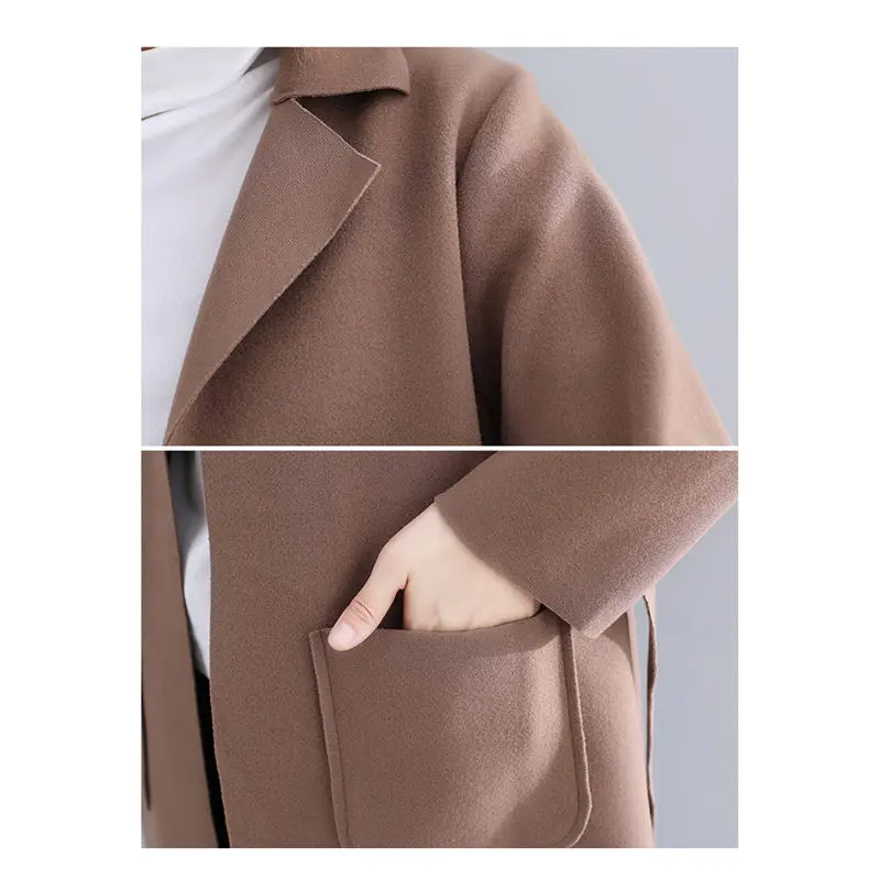 Large Size Women's Clothes Autumn and Winter Korean Loose Long Section Woolen Coat Temperament Lapel Slim casaco feminino f919
Large Size Women's Clothes Autumn and Winter Korean Loose Long Section Woolen Coat Temperament Lapel Slim casaco feminino f919