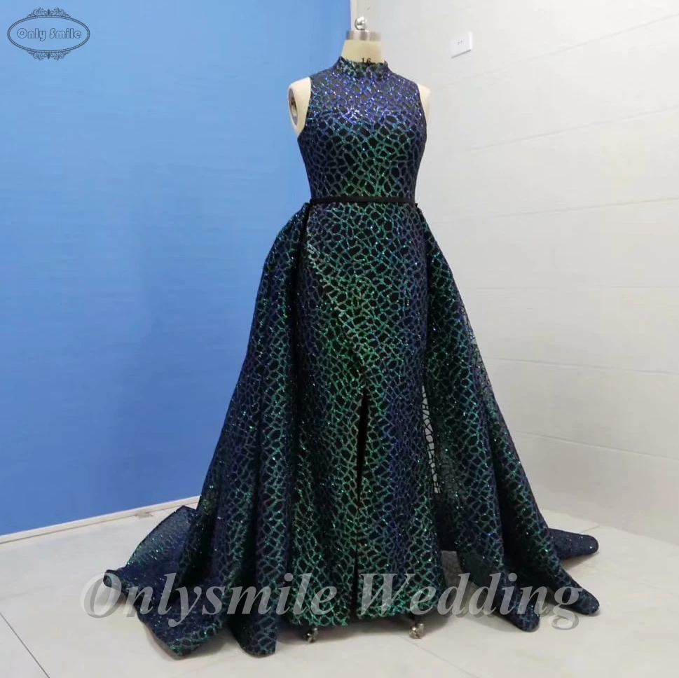 Onlysmile Long Women Arabic High Neck Abendkleider A-line Lace Black and Green Evening Dresses 2019 with Removable Skirt
Onlysmile Long Women Arabic High Neck Abendkleider A-line Lace Black and Green Evening Dresses 2019 with Removable Skirt