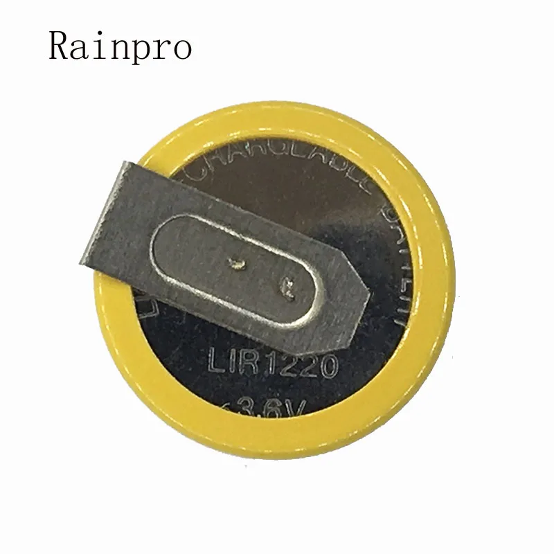 Перезаряжаемый аккумулятор Rainpro 5 шт./лот LIR1220 1220 с сварочной ножкой 3 6 В зарядка