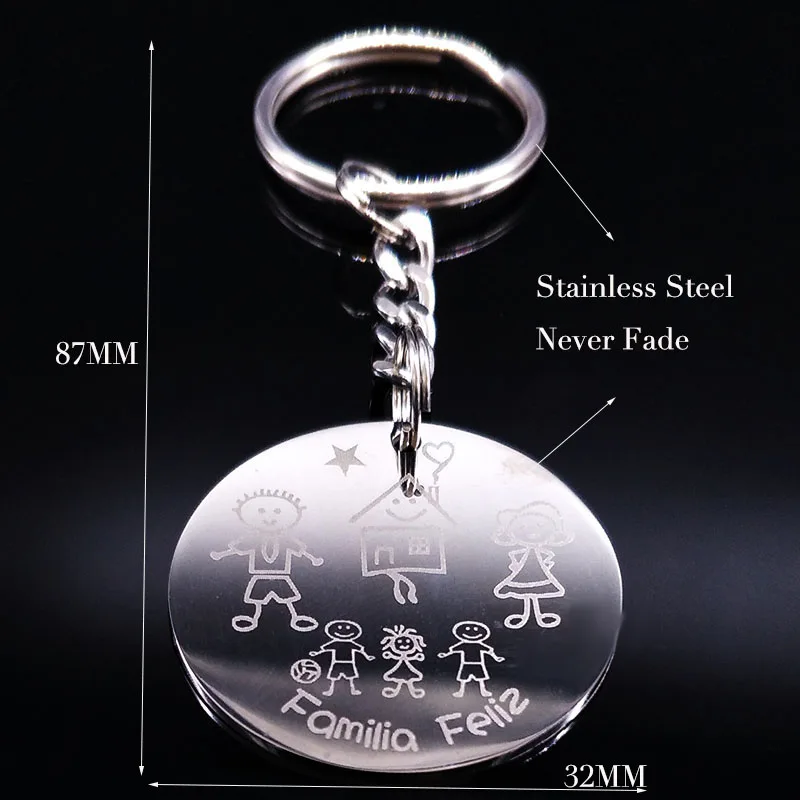 2021 Love Family Stainless Steel Key Ring for Women Fashion Two Boys and Girl Keychain Jewelry Gift llaveros de acero K351S01
2021 Love Family Stainless Steel Key Ring for Women Fashion Two Boys and Girl Keychain Jewelry Gift llaveros de acero K351S01