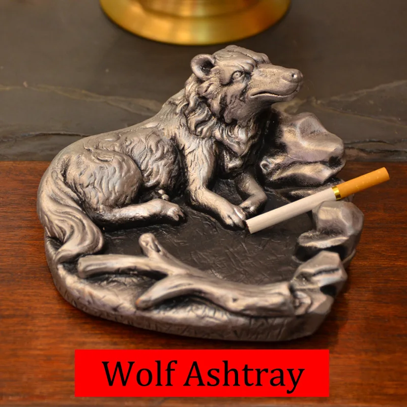 Domineering Langtou resin ashtray personality animal Wolf ashtray Office and Living Room desktop Decoration
Domineering Langtou resin ashtray personality animal Wolf ashtray Office and Living Room desktop Decoration