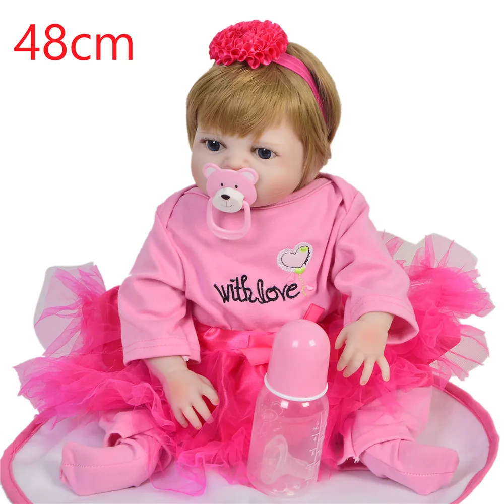 Куклы Bebes reborn menina 19 "48 см силиконовые куклы с полным корпусом реалистичные victoria