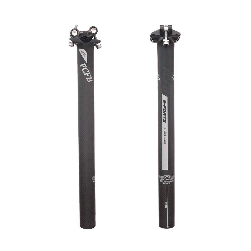 FCFB Black sliver carbon seatpost 0mm Mountain Road Carbon Fibre Bike Seatposts MTB Parts 27.2 30.8. 31.6*350/400/450mm
FCFB Black sliver carbon seatpost 0mm Mountain Road Carbon Fibre Bike Seatposts MTB Parts 27.2 30.8. 31.6*350/400/450mm