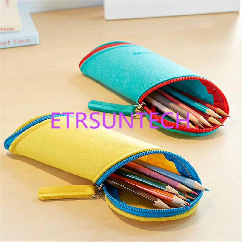 100pcs/lot creative zipper felt pencil bag fabric pencil case pencil box School Supplies Office Supplies stationery student gift
100pcs/lot creative zipper felt pencil bag fabric pencil case pencil box School Supplies Office Supplies stationery student gift