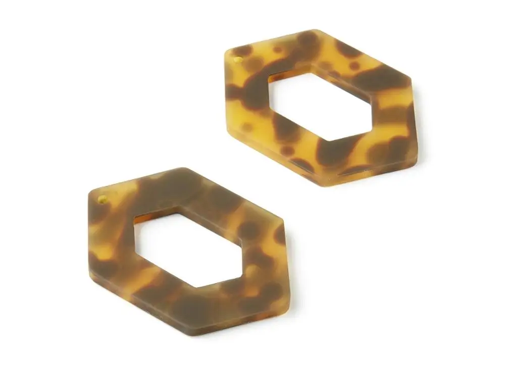 AC1263 - 6pcs/lot - Matte Acrylic Earring Charms - Hexagon Pendant With 1 Hole - Tortoise Shell Earrings - 43.93x30.07x3mm
AC1263 - 6pcs/lot - Matte Acrylic Earring Charms - Hexagon Pendant With 1 Hole - Tortoise Shell Earrings - 43.93x30.07x3mm