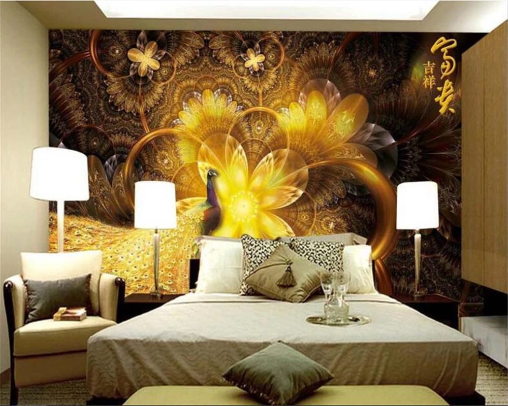 papel de parede Custom fashion personality wallpaper beautiful Golden peacock background wall wallpaper for walls 3 d
papel de parede Custom fashion personality wallpaper beautiful Golden peacock background wall wallpaper for walls 3 d