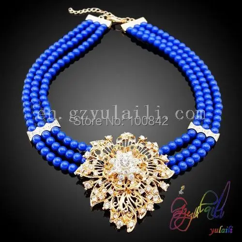 Free shipping!! 2 gram gold-color jewellery fashion beads jewelry set \handmade royal blue bead set
Free shipping!! 2 gram gold-color jewellery fashion beads jewelry set \handmade royal blue bead set