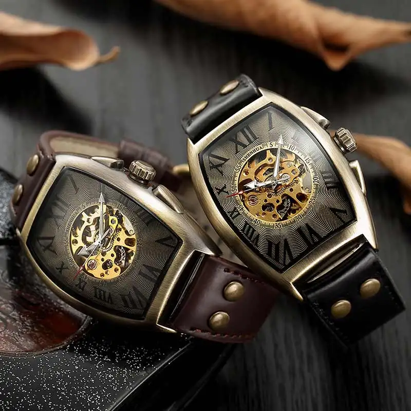 Мужские автоматические механические часы, мужские наручные часы с черепами и автоподзаводом, римскими цифрами, бронзовые коричневые кожан...
Мужские автоматические механические часы, мужские наручные часы с черепами и автоподзаводом, римскими цифрами, бронзовые коричневые кожан...