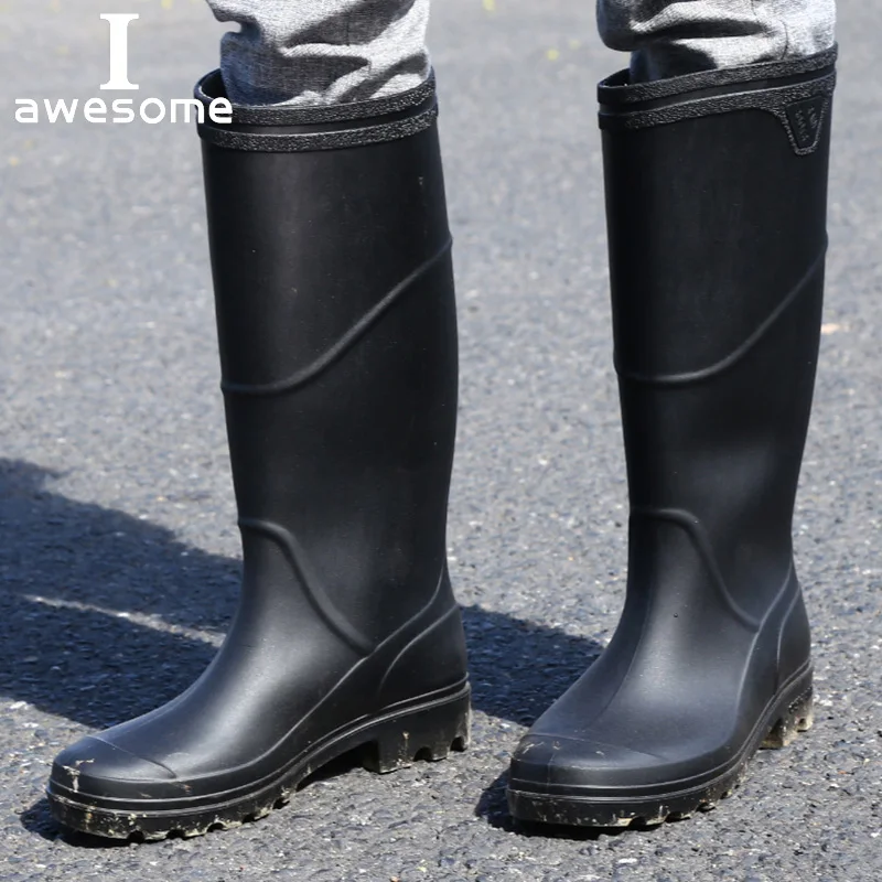 Rainboots Good quality PVC Rubber low Heels Non-slip Men Rain Boots Mid-calf Male water shoes Waterproof work Water Shoes botas
Rainboots Good quality PVC Rubber low Heels Non-slip Men Rain Boots Mid-calf Male water shoes Waterproof work Water Shoes botas