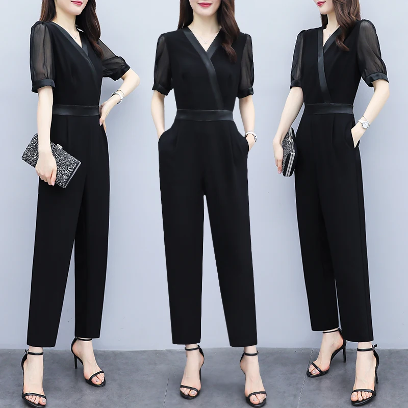 Black Rompers Womens Jumpsuit Chiffon Overalls Female Summer One Piece Pants Jumpsuits Combinaison Femme Black Bodysuit
Black Rompers Womens Jumpsuit Chiffon Overalls Female Summer One Piece Pants Jumpsuits Combinaison Femme Black Bodysuit
