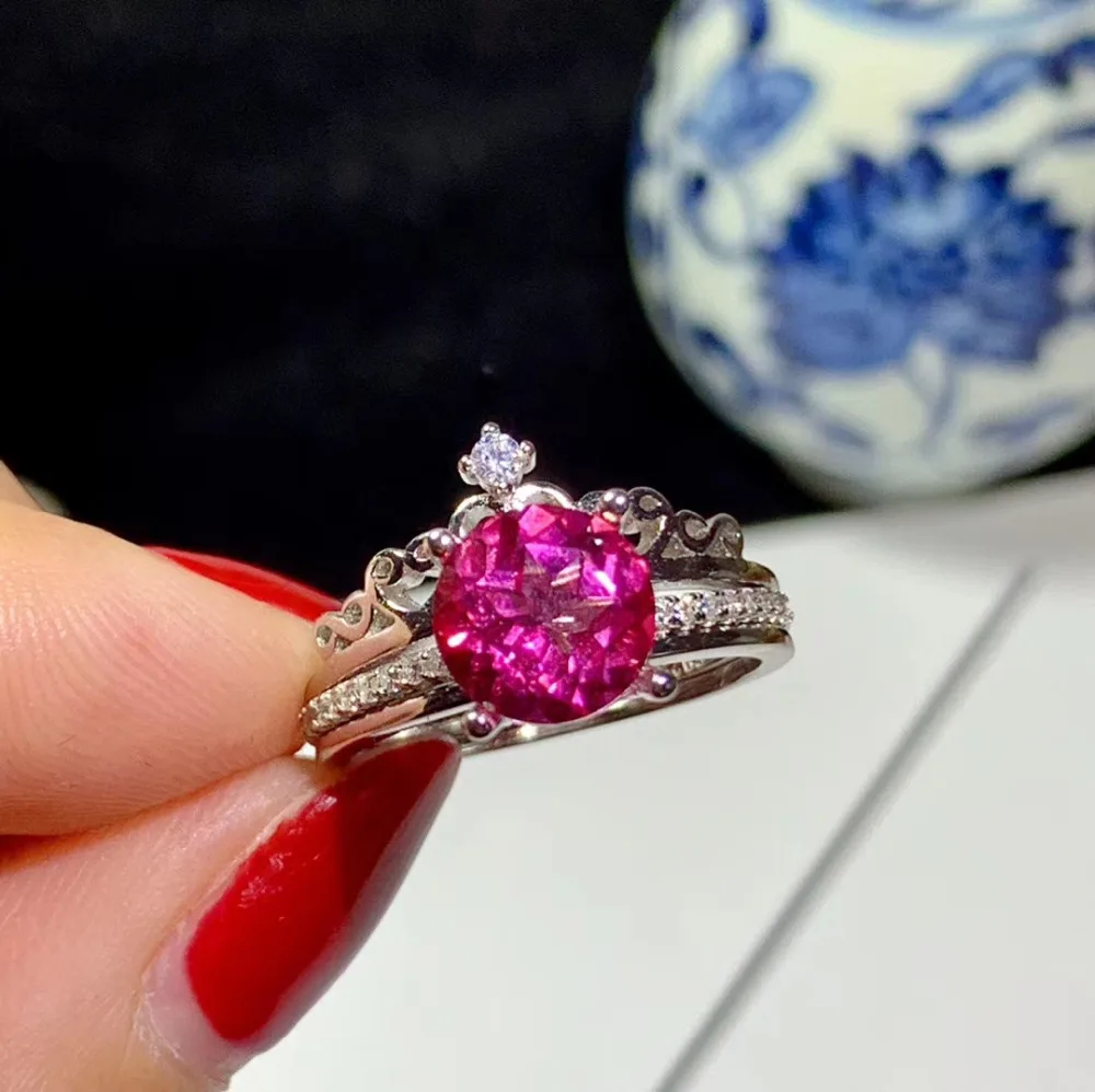 two wears Natural red Fireworks topaz Ring Natural gemstone Adjustable Ring S925 silver trendy crown women girl party Jewelry
two wears Natural red Fireworks topaz Ring Natural gemstone Adjustable Ring S925 silver trendy crown women girl party Jewelry