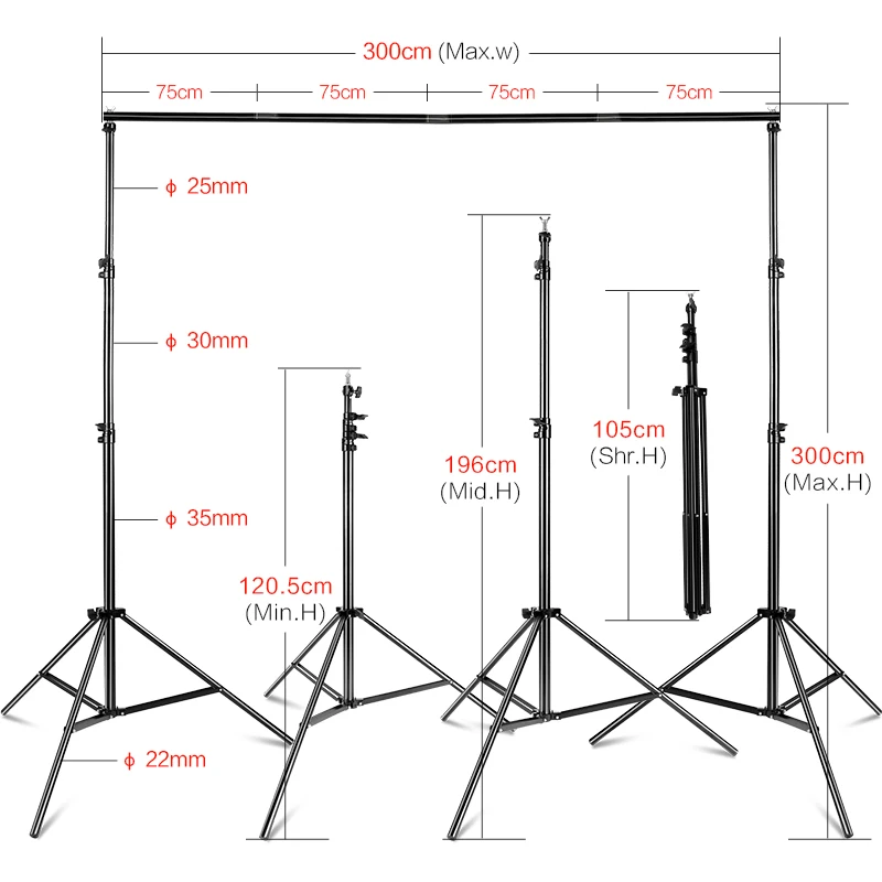 Фотостудия Фото Видео 3 м/9 8 футов широкий поперечный брусок 2 фута высокий задний