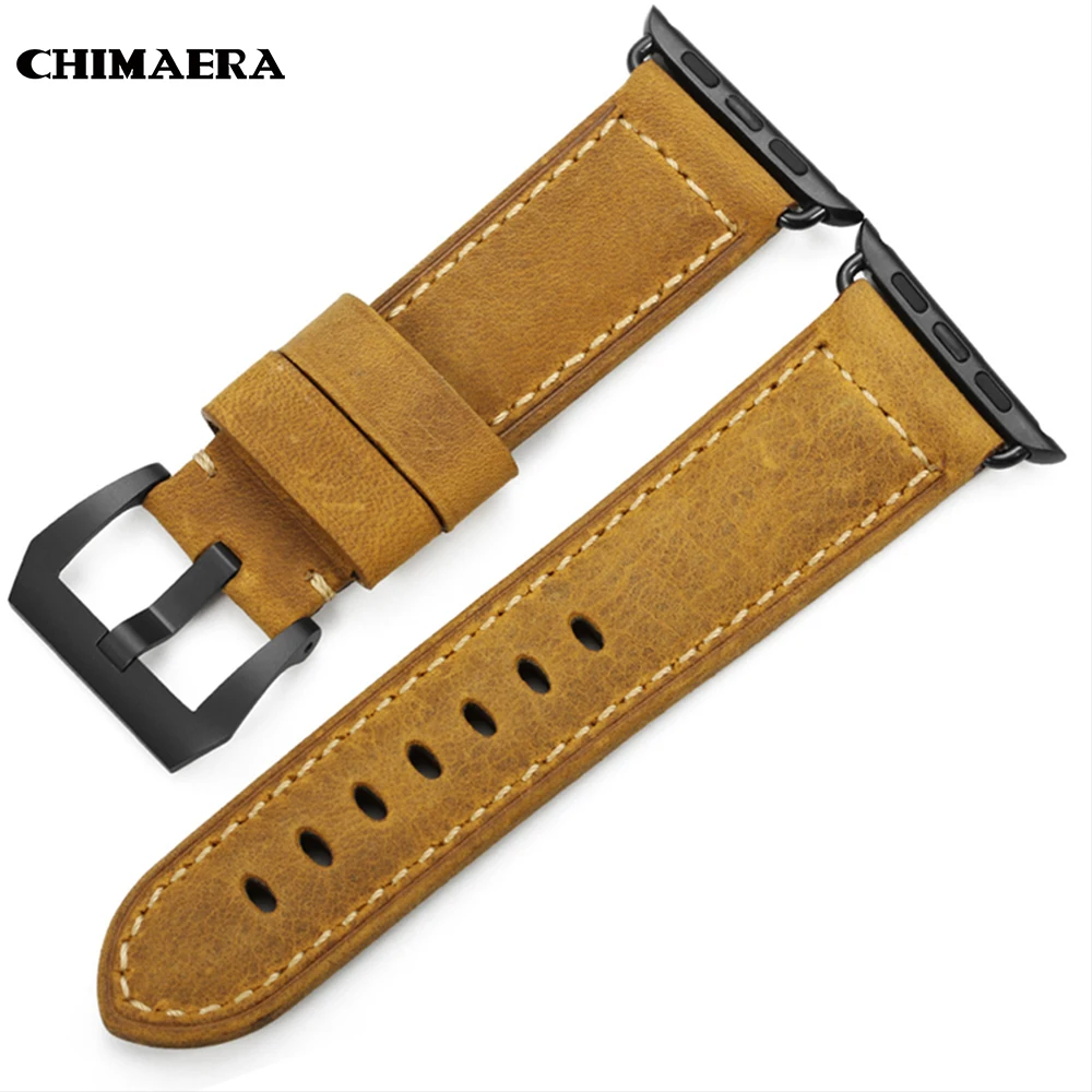 CHIMAERA Apple Watch band Genuine Assolutamente Leather Watch Strap HandmadeBand Bracelet spor for Iwatch 38mm 42mm series1 2 3
CHIMAERA Apple Watch band Genuine Assolutamente Leather Watch Strap HandmadeBand Bracelet spor for Iwatch 38mm 42mm series1 2 3