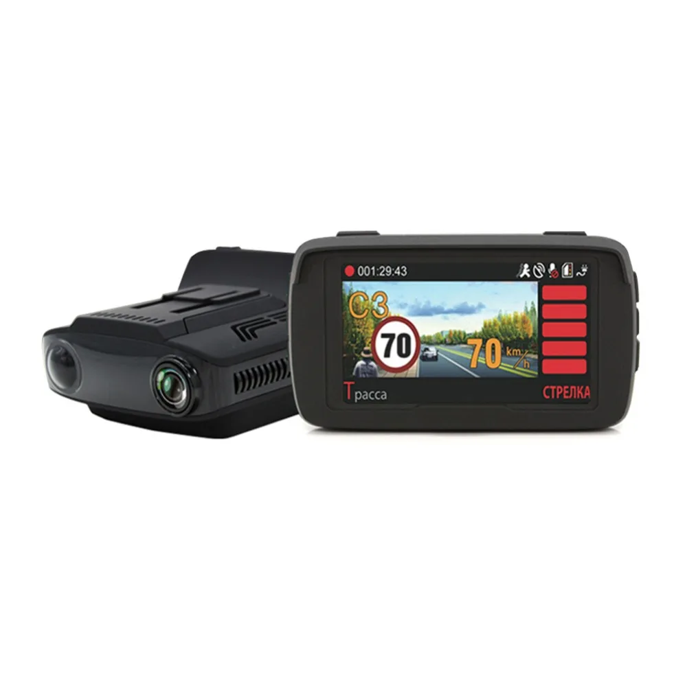 

Автомобильный видеорегистратор 3 в 1, 1080P, антирадар, Ambarella A7, авто GPS LDWS, видеорегистратор с камерой на английском и русском языках