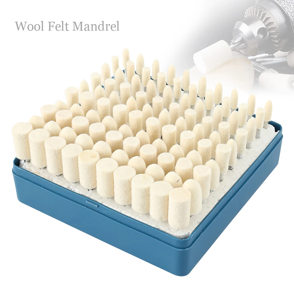100Pcs Wool Felt Polishing Buffing Wheel Grinding Polishing Pad Shanks for Rotary Tool Electric Grinding Accessories
100Pcs Wool Felt Polishing Buffing Wheel Grinding Polishing Pad Shanks for Rotary Tool Electric Grinding Accessories