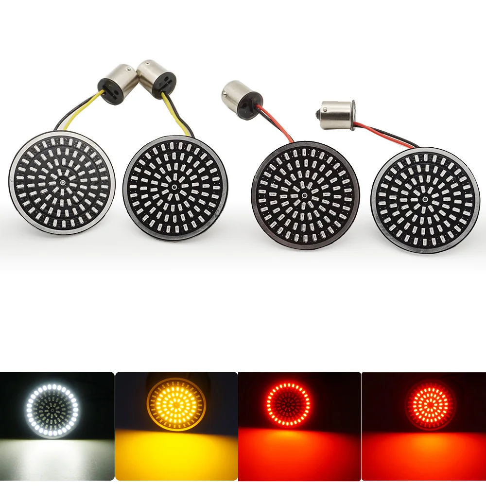Motorcycle Bullet Turn Signal Indicator Light Lamp White/Amber LED Light for Harley Sportster Touring Electra Glide Dyna FLSTF
Motorcycle Bullet Turn Signal Indicator Light Lamp White/Amber LED Light for Harley Sportster Touring Electra Glide Dyna FLSTF