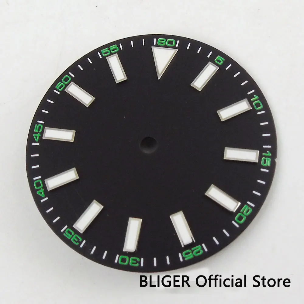 BLIGER 30.8MM Sterile Black Watch Dial Watch Face Luminous White Marks Fit MIYOTA 8215 Mingzhu 2813 Automatic Movement Men 3A
BLIGER 30.8MM Sterile Black Watch Dial Watch Face Luminous White Marks Fit MIYOTA 8215 Mingzhu 2813 Automatic Movement Men 3A