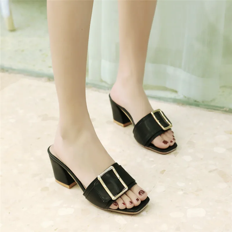 ASUMER big size 34-43 fashion summer new shoes woman square heels sandals slippers women classic high heels shoes outside shoes 
ASUMER big size 34-43 fashion summer new shoes woman square heels sandals slippers women classic high heels shoes outside shoes
