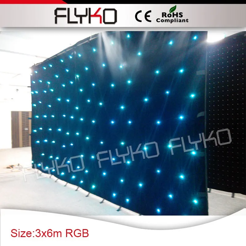 FLYKO 3*6m fiexible china animation images led curtain display star | Освещение