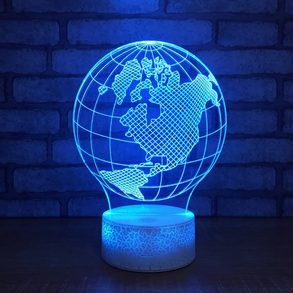 New White Base Globe Usb 3D Night Light Creative Illusion 3d Lamp LED 7 Color Changing USB Touch Desk Table Lamp For Kid's Gift
New White Base Globe Usb 3D Night Light Creative Illusion 3d Lamp LED 7 Color Changing USB Touch Desk Table Lamp For Kid's Gift
