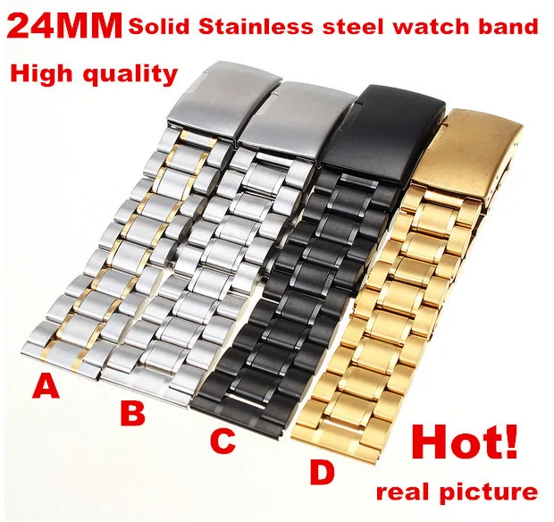 High quality 1PCS 24MM Solid Stainless Steel Watch band Watch strap 4 color available -123104
High quality 1PCS 24MM Solid Stainless Steel Watch band Watch strap 4 color available -123104