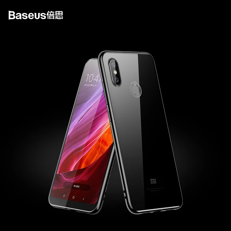 BASEUS Brand Shinning Series Case For Xiaomi Mi 8 / Mi8 Chrome Plating Edge Soft TPU Clear Back Phone Cover | Мобильные телефоны и