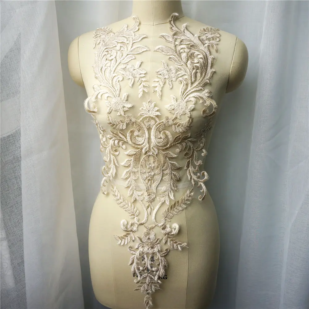 Light Gold Embroidery Lace Applique Flower Fabric Lace Trim Sewing Collar Patch Wedding Gown Dress Bridal DIY Clothes Crafts
Light Gold Embroidery Lace Applique Flower Fabric Lace Trim Sewing Collar Patch Wedding Gown Dress Bridal DIY Clothes Crafts
