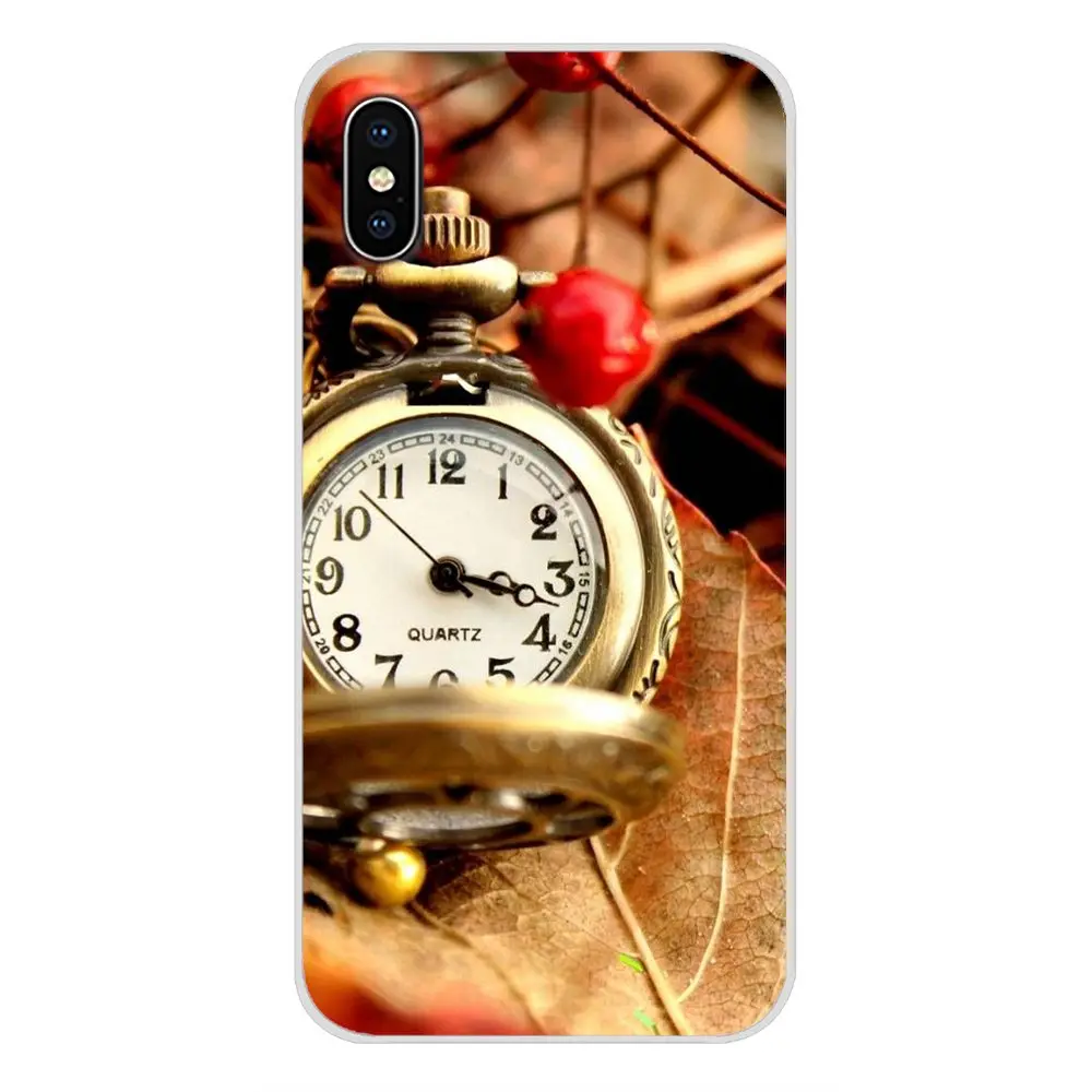 Soft Case Cover For Apple iPhone X XR XS MAX 4 4S 5 5S 5C SE 6 6S 7 8 Plus ipod touch funny Watch movement Clock dial desgin | Мобильные